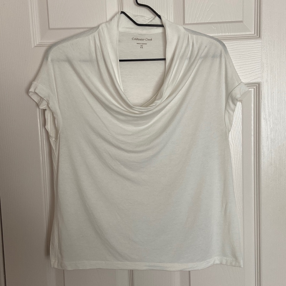 EUC Coldwater Creek Cowl Neck Tee